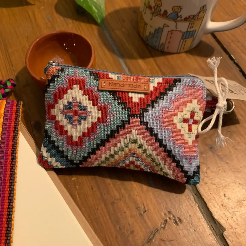 Monederos de algodón con una cremallera