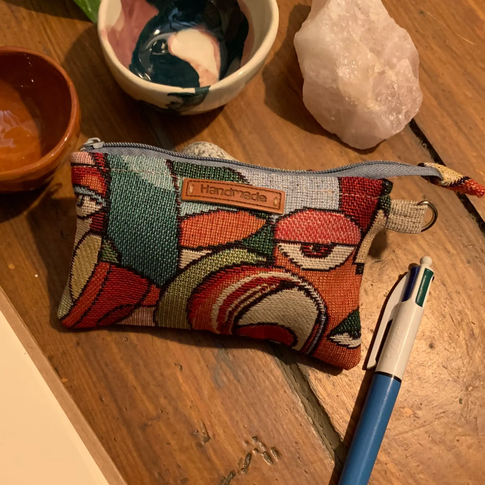 Monederos de algodón con una cremallera